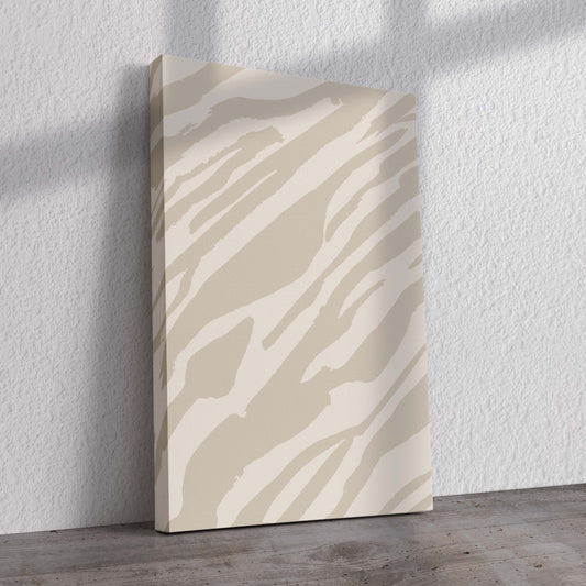 Neutral Colour Stripes Pre-Printed Canvas