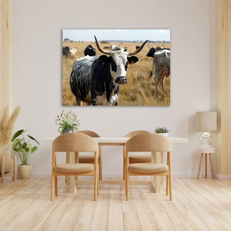 Nguni Cattle Pre-Printed Canvas
