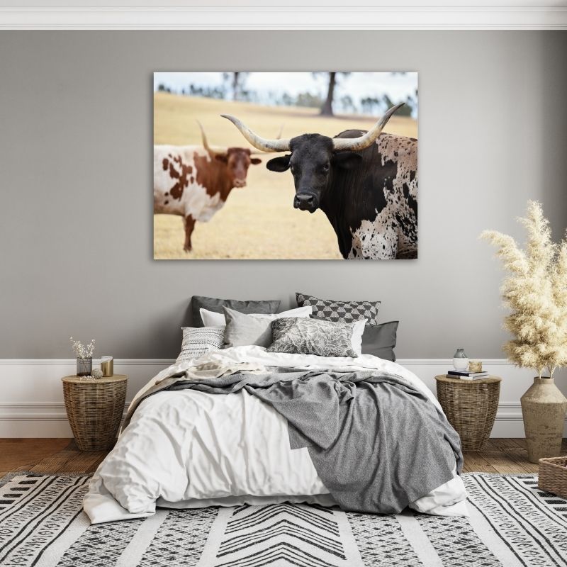 Nguni Side View Pre-Printed Canvas