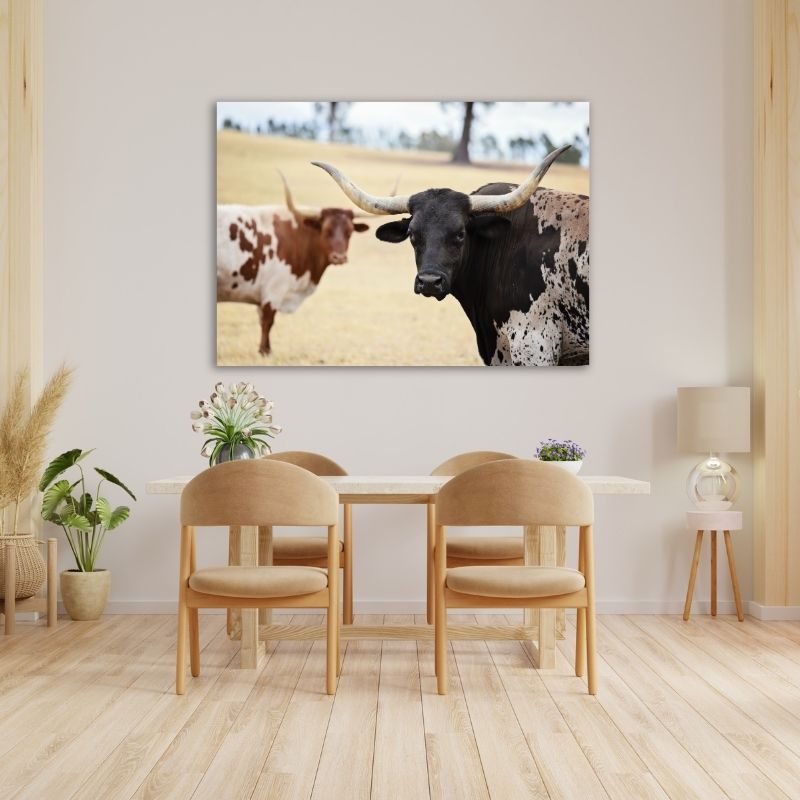 Nguni Side View Pre-Printed Canvas