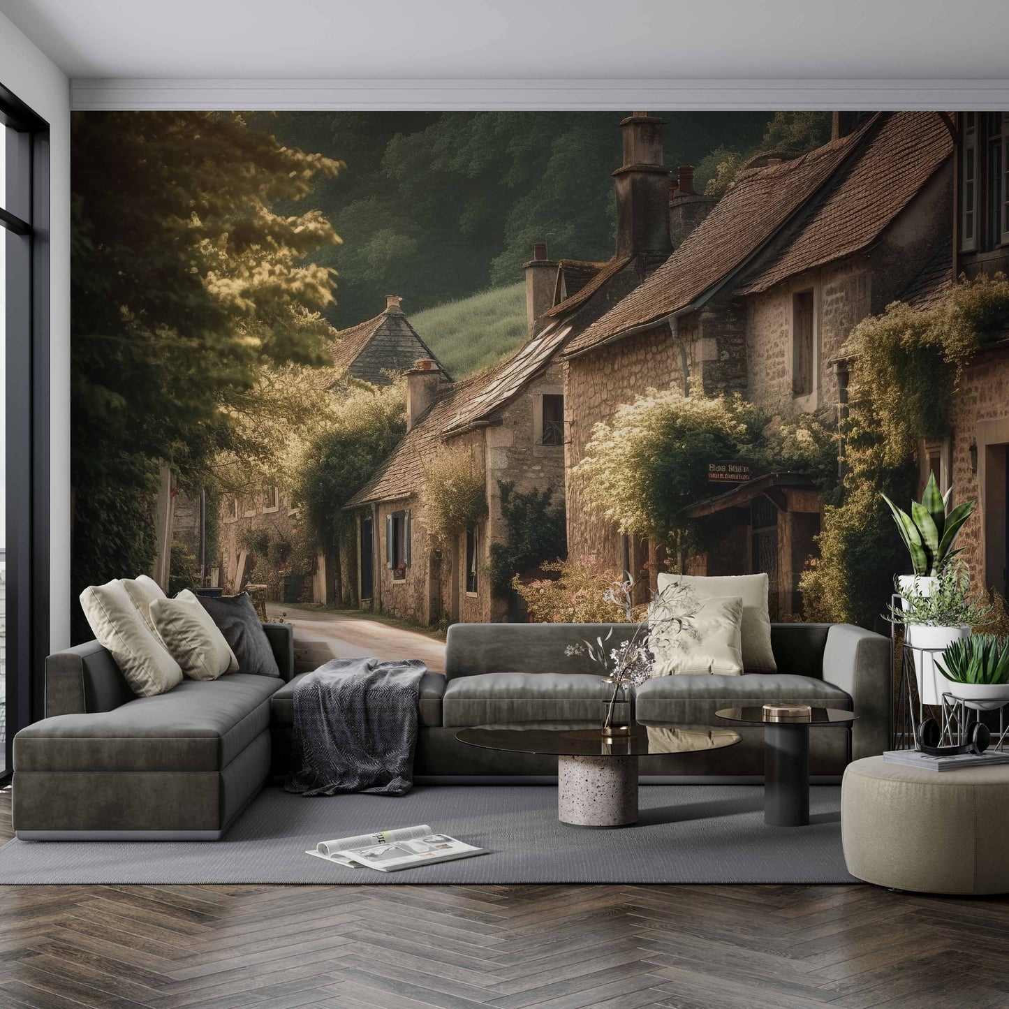 Old Fashioned Cottages Wallpaper
