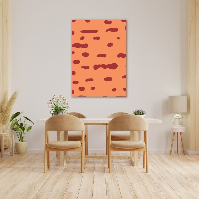 Orange Spots Pre-Printed Canvas