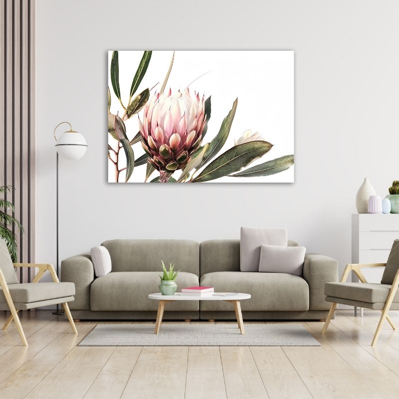 Painted Proteas Pre-Printed Canvas