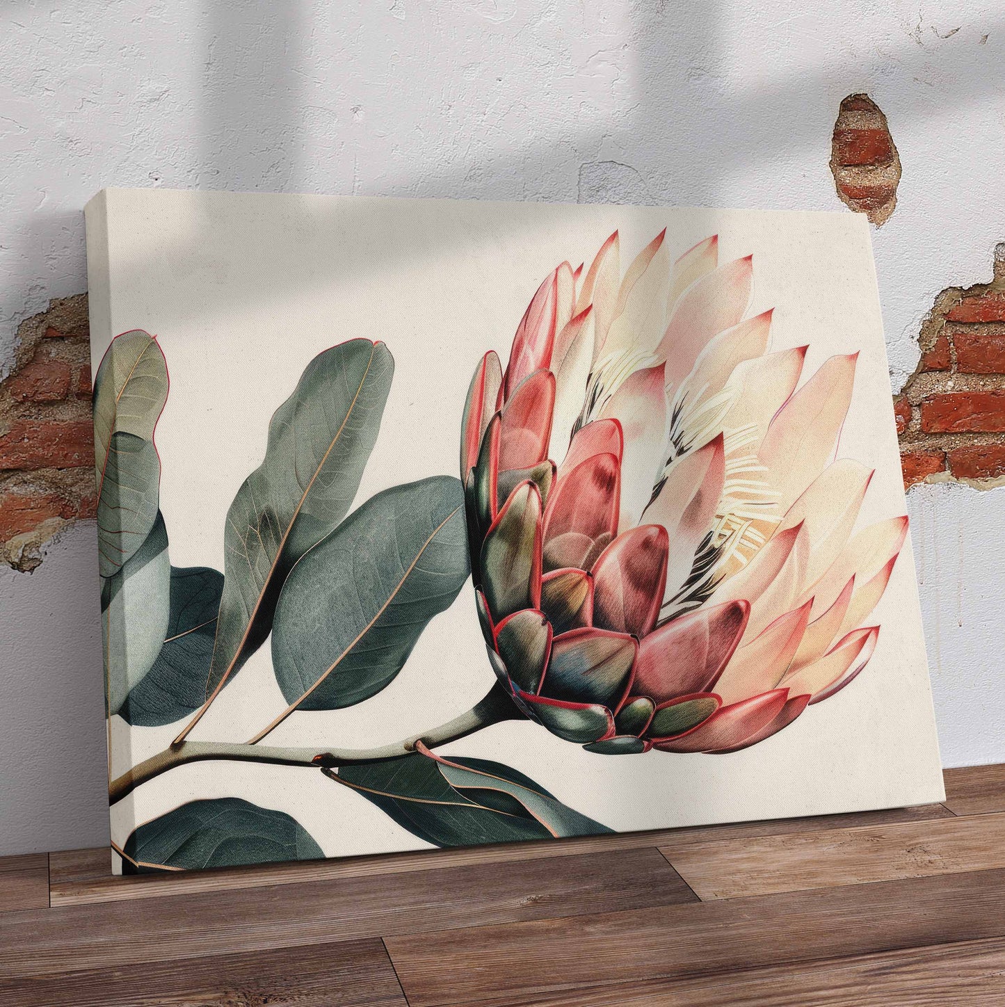 Pastel Protea Pre-Printed Canvas