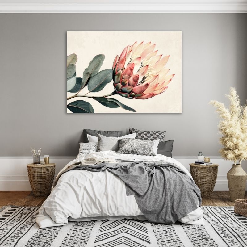Pastel Protea Pre-Printed Canvas
