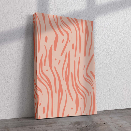 Pink Zebra Stripes Pre-Printed Canvas