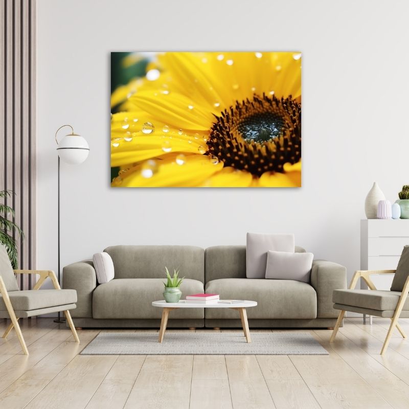 Sunflower Closeup Pre-Printed Canvas