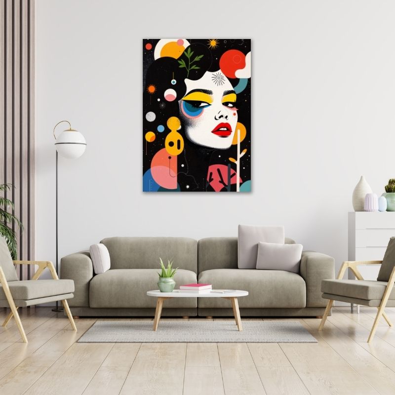 Surreal Women Art Pre-Printed Canvas