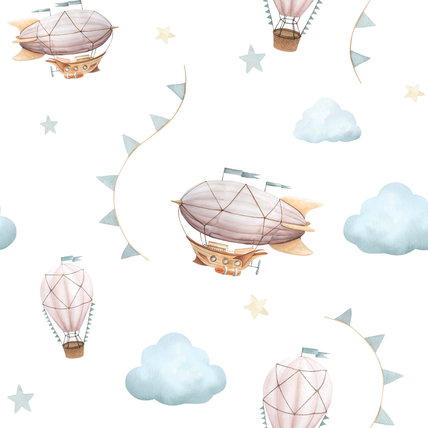 Pastel Hot Air Balloon Wallpaper