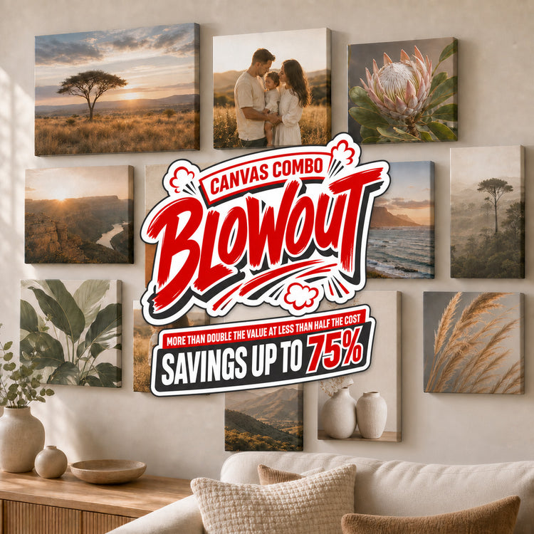 Canvas Combo Blowout - more than double the value at less than half the price, savings up to 75%