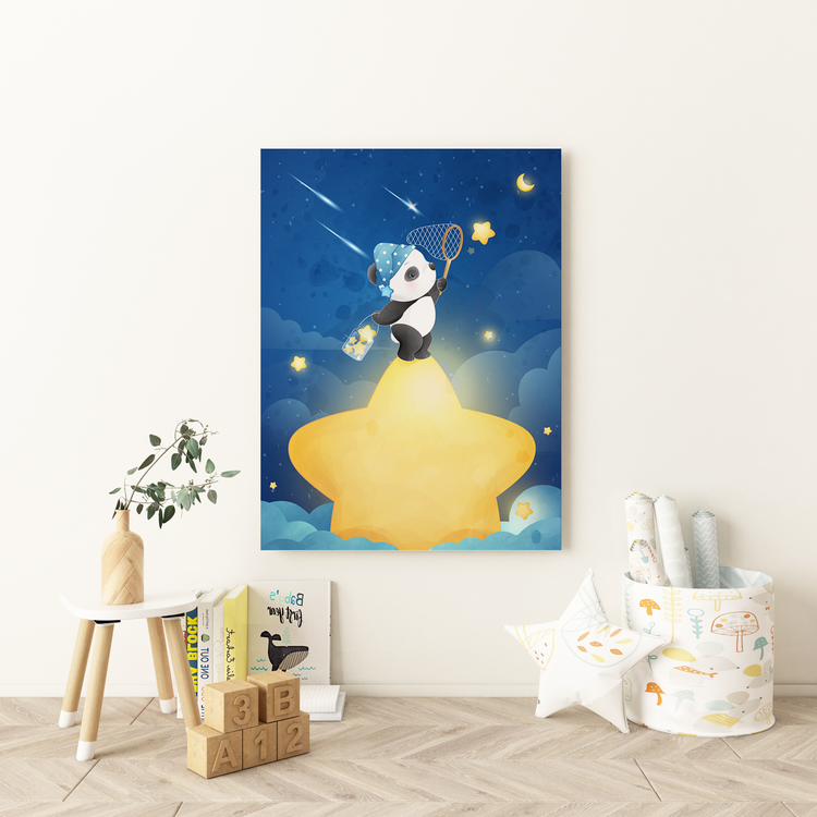 Moon and Stars Nursery Canvas
