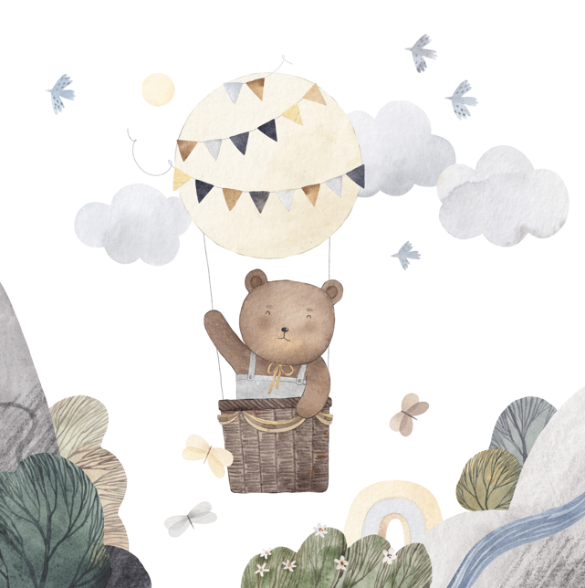 Nursery Watercolour Pre-Printed Canvases