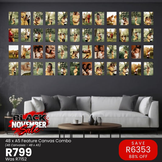 Black November: 48 x A5 Feature canvas combo, R799