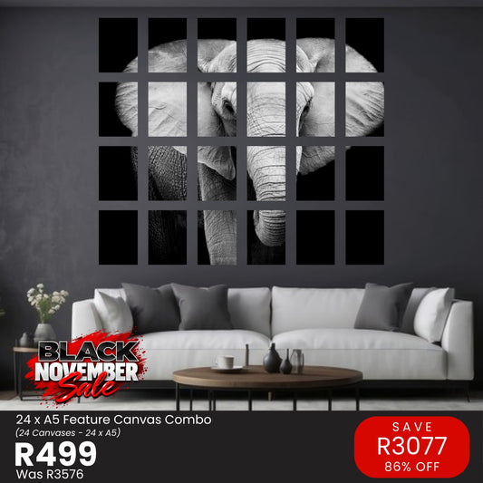 24 x A5 Feature Canvas Combo – Black November R499