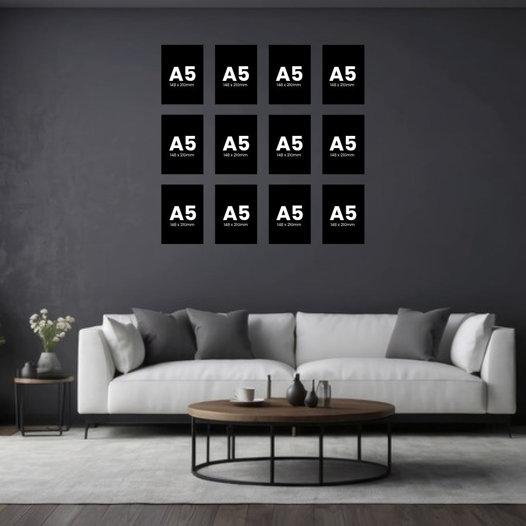 Size layout: 12 x A5 Feature canvas combo, 12 canvases