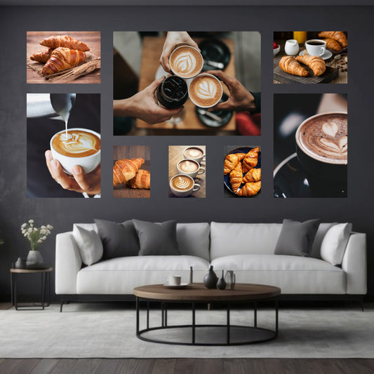 8 Piece Large Feature Canvas Combo on a wall