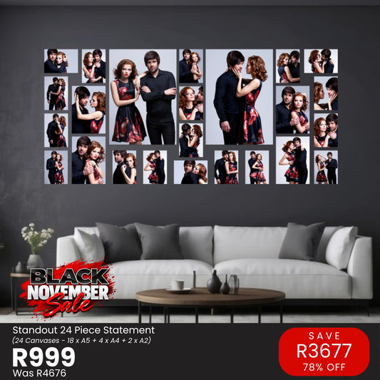 Standout 24 Piece Statement Canvas Combo – Black November R999