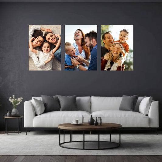 A3 Buy 1 Get 2 FREE canvases on a wall