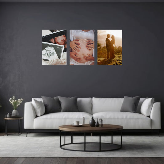 A5 Buy 1 Get 2 FREE canvases on a wall
