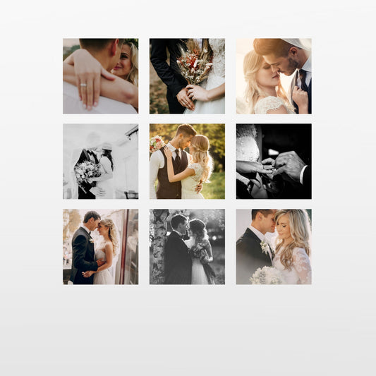9 Piece Square Fridge Magnet Photo Set 10cm