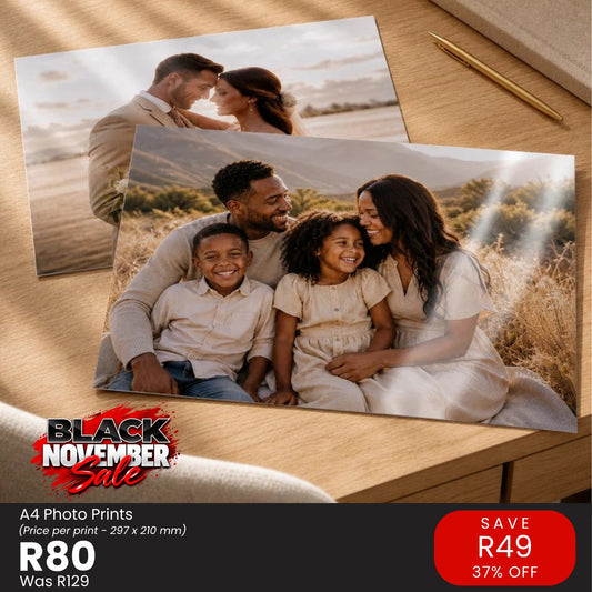 A4 Photo Prints – Black November R80