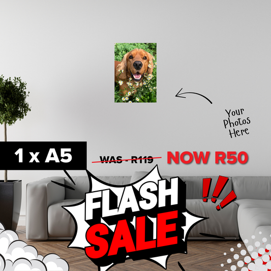 Flash Sale – 1 x A5 Personalised Canvas