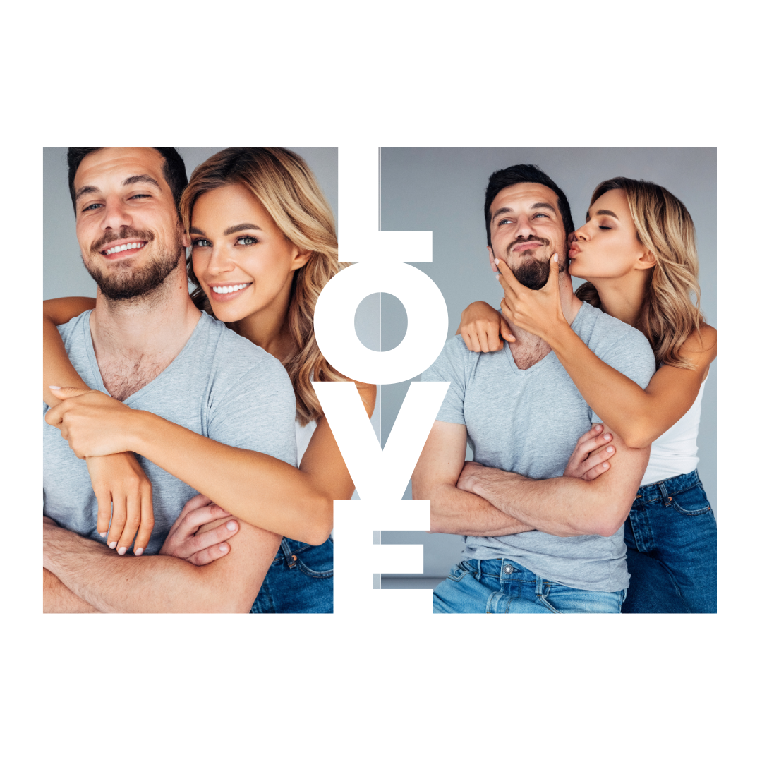 Love Couples Collage Canvas