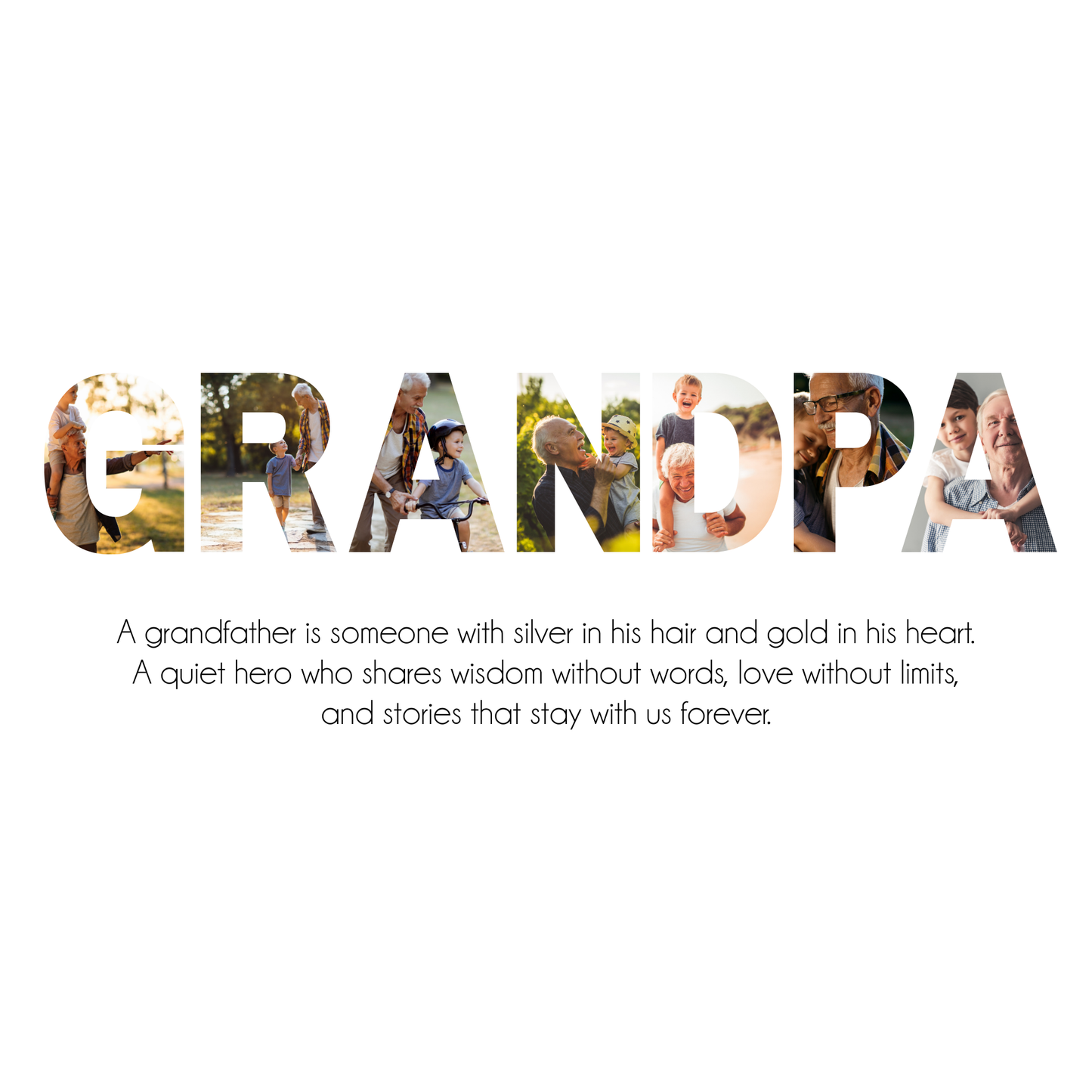 Grandpa Collage Canvas