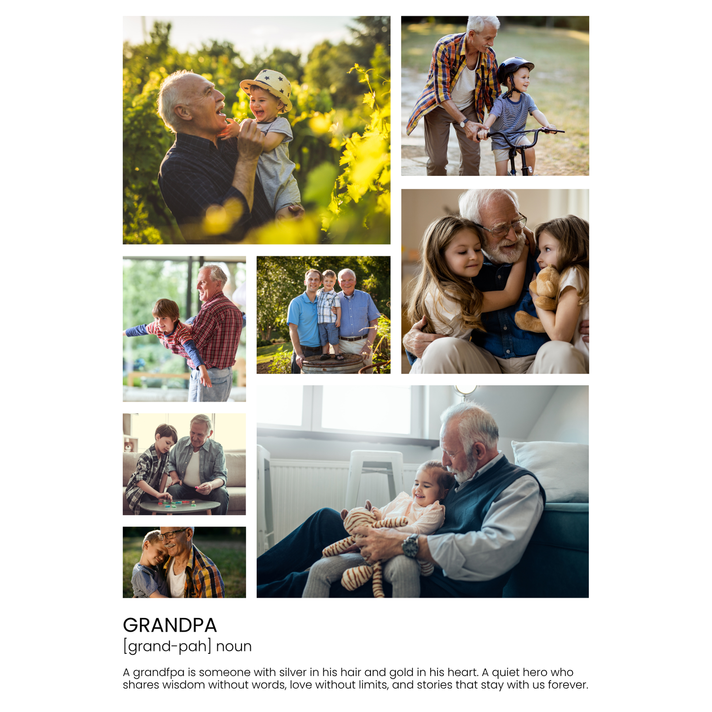 Grandpah Collage Canvas