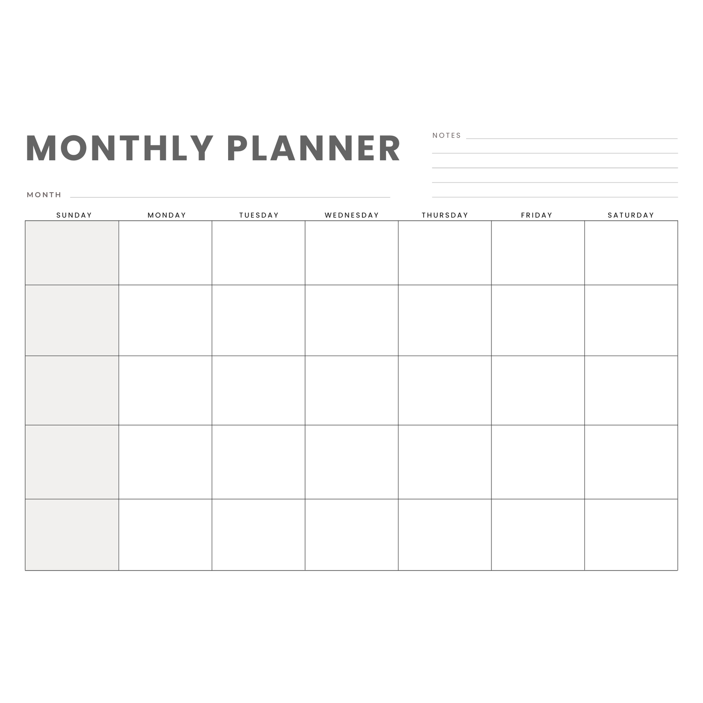Magnetic Monthly Planner - A3