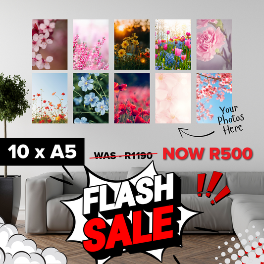 Flash Sale – 10 x A5 Personalised Canvas