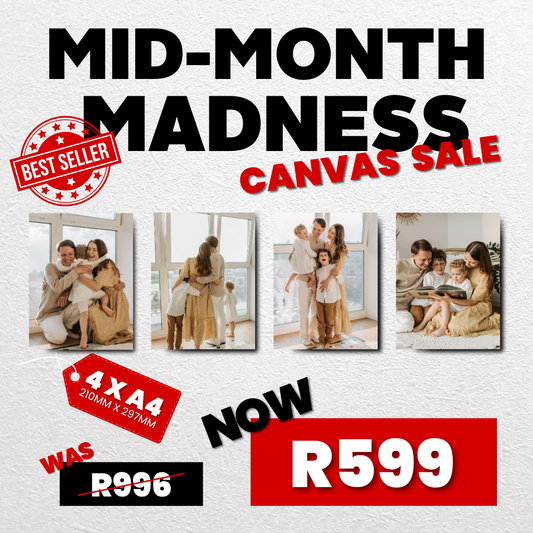 4 x A4 Canvas Mid Month Madness Deal