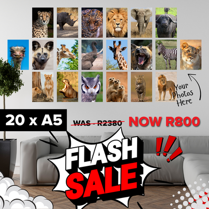 Flash Sale – 20 x A5 Personalised Canvas
