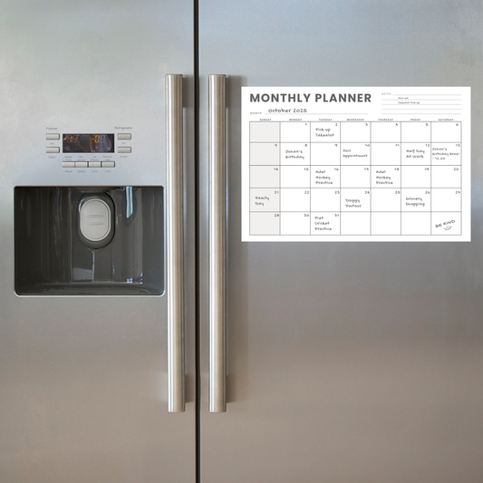 Magnetic Monthly Planner - A3
