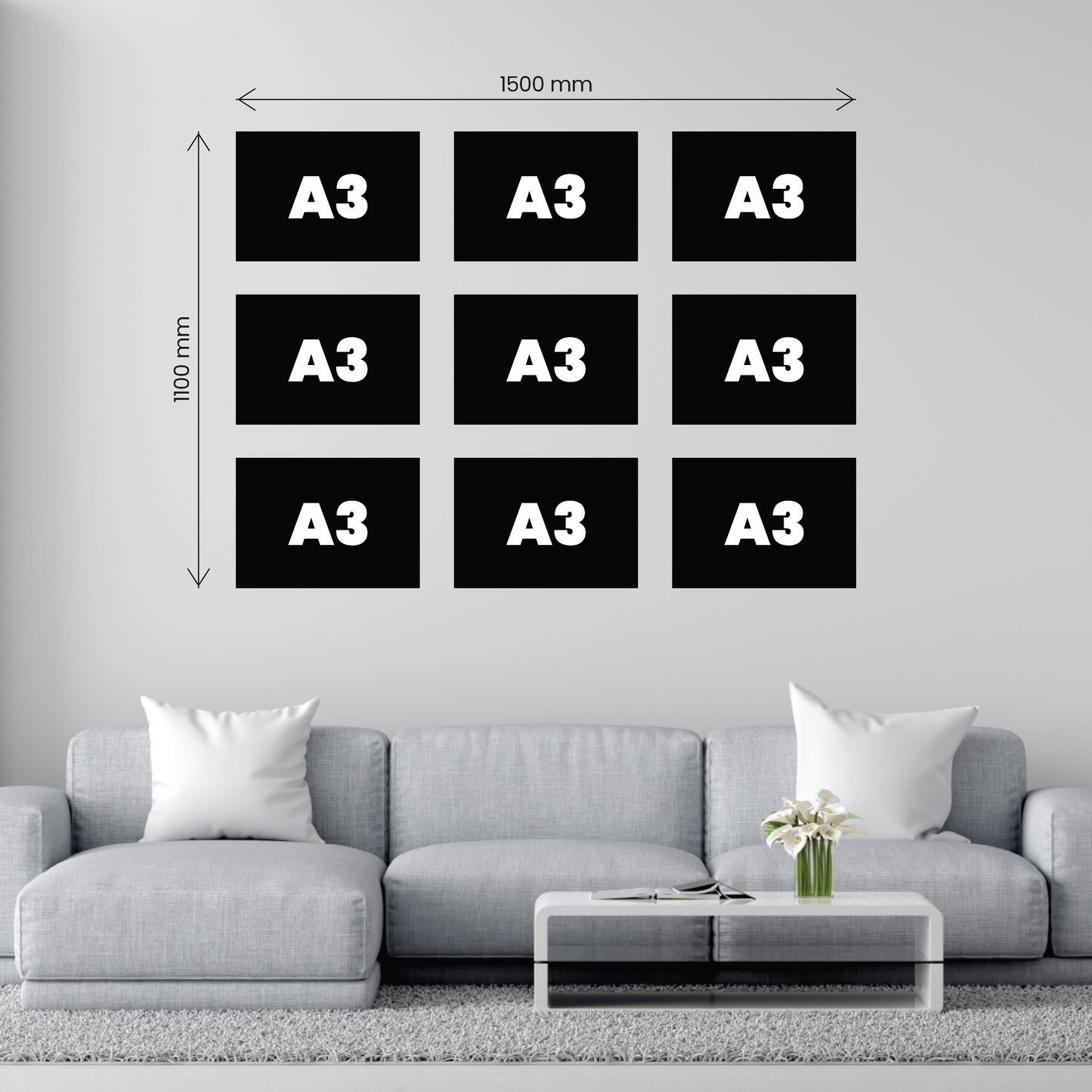 9 x A3 Statement Canvas Combo