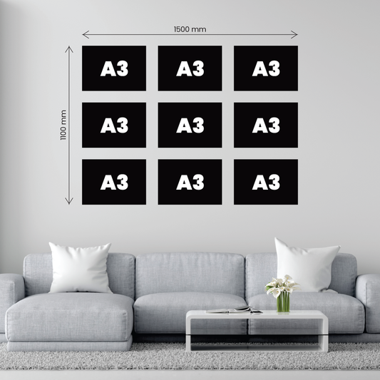 9 x A3 Statement Canvas Combo