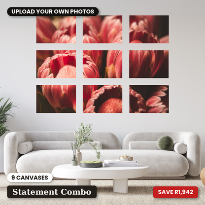 9 x A3 Statement Canvas Combo