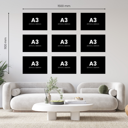 9 x A3 Feature Canvas Combo