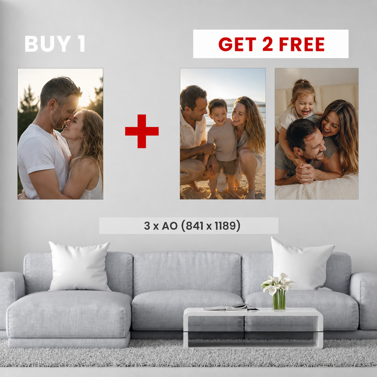 A0 - Buy 1, Get 2 FREE Canvas Deal