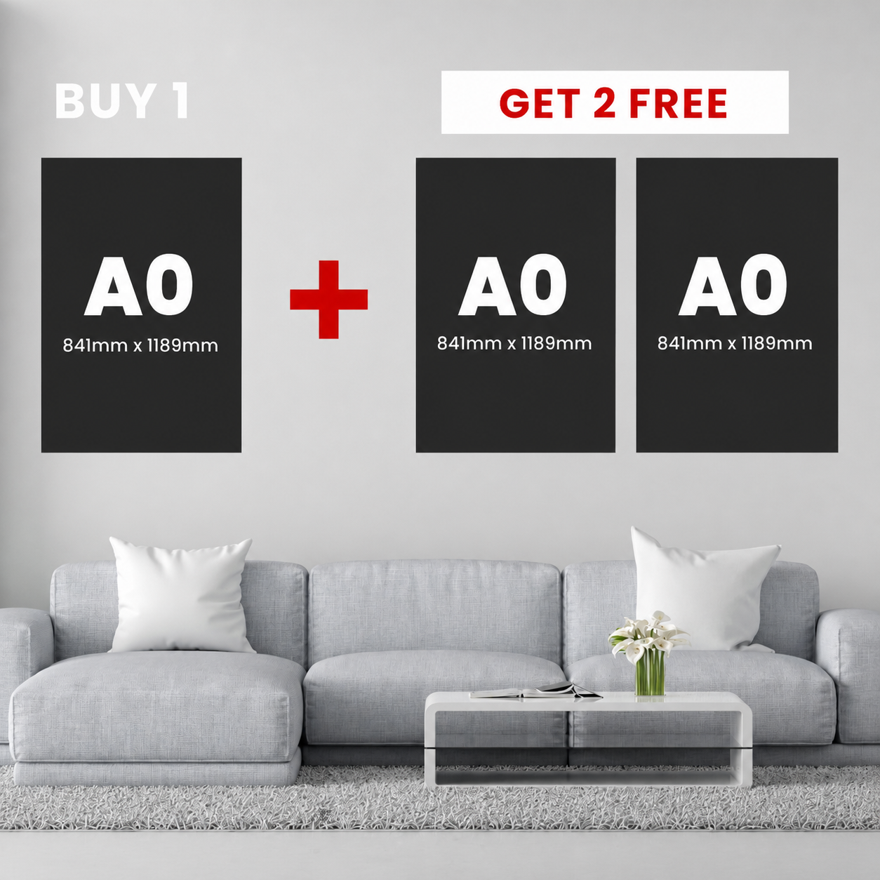 A0 - Buy 1, Get 2 FREE Canvas Deal