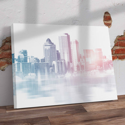 Abstract City Skyline Pre-Printed Canvas