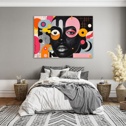 Abstract Colourful Women Pre-Printed Canvas