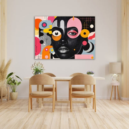 Abstract Colourful Women Pre-Printed Canvas