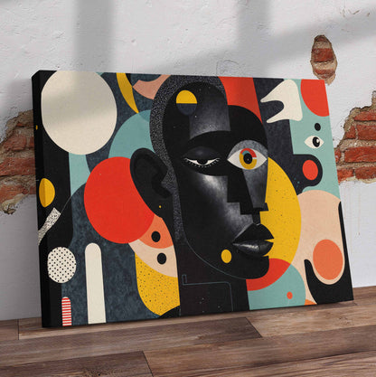 Abstract Women with Eyes Pre-Printed Canvas