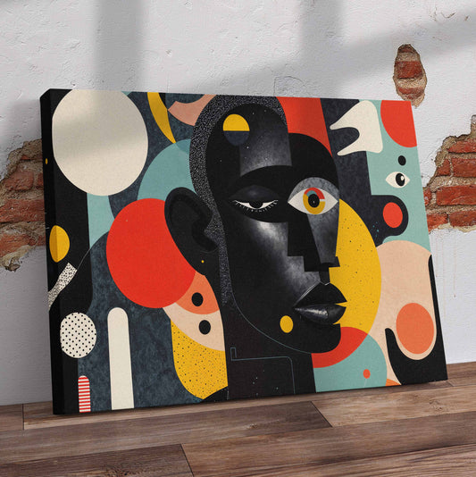Abstract Women with Eyes Pre-Printed Canvas