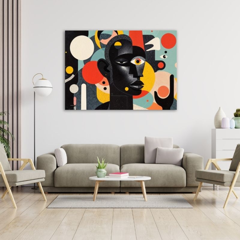Abstract African Art Pre-Printed Canvas