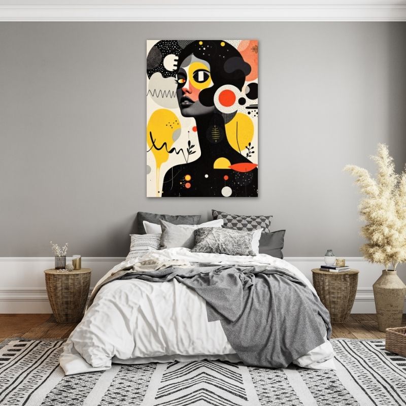 Abstract Women with Patterns Pre-Printed Canvas