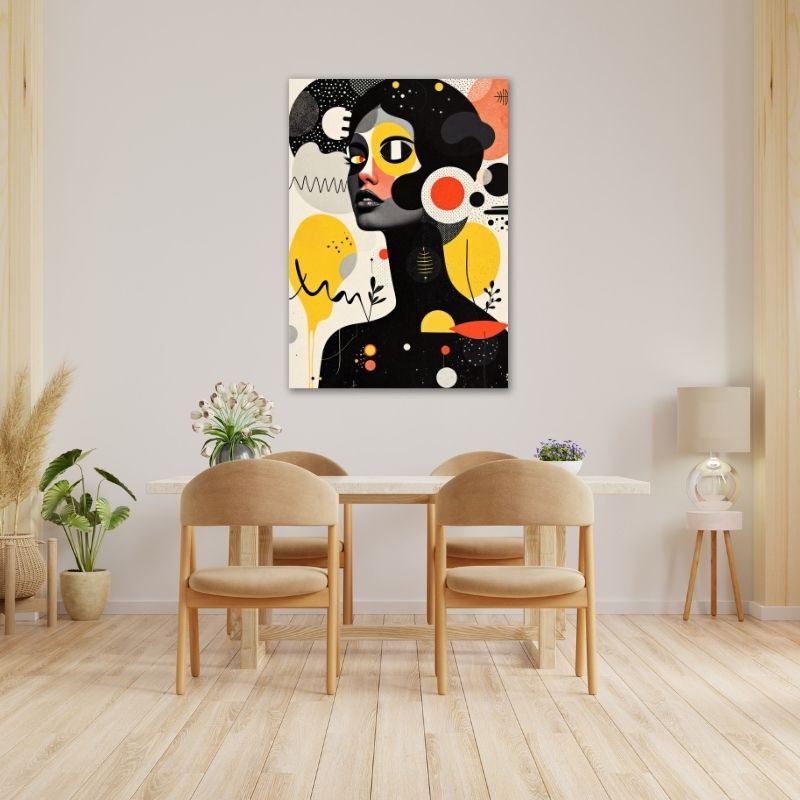 Abstract Women with Patterns Pre-Printed Canvas