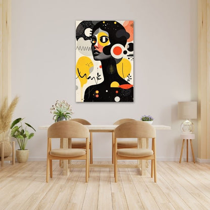 Abstract Women with Patterns Pre-Printed Canvas