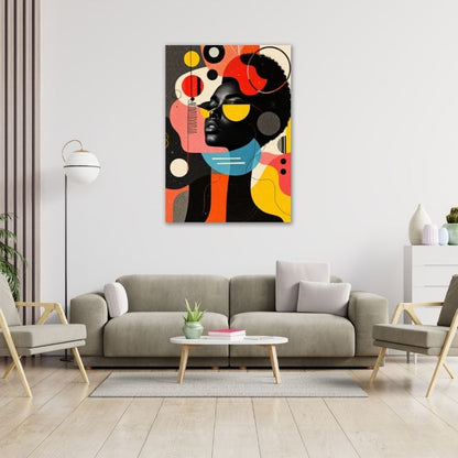 Abstract Women with Sunglasses Pre-Printed Canvas